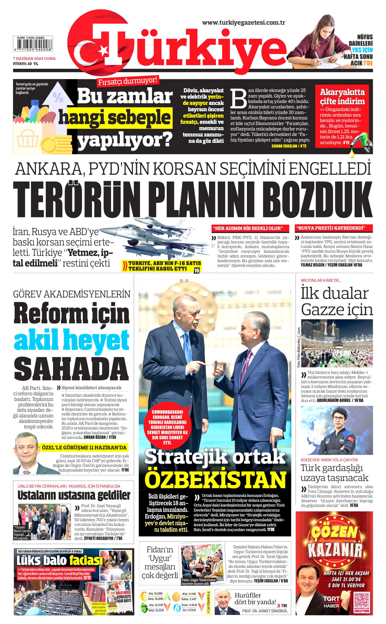 TÜRKİYE GAZETESİ 7 Haziran 2024 Gazete Manşeti Büyük