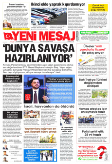 YENİ MESAJ 13 Haziran 2024 Gazete Manşeti Küçük