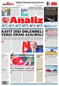 ANALİZ 1 Temmuz 2024 Gazete Manşeti Küçük