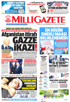 MİLLİ GAZETE 13 Temmuz 2024 Gazete Manşeti Küçük