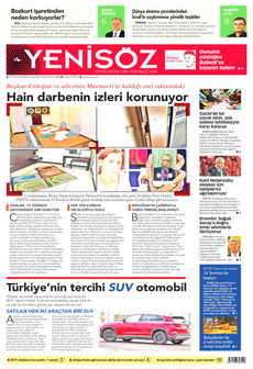 YENİ SÖZ GAZETESİ 13 Temmuz 2024 Gazete Manşeti Küçük