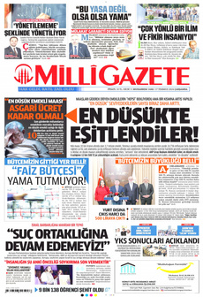 MİLLİ GAZETE 17 Temmuz 2024 Gazete Manşeti Küçük