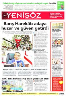 YENİ SÖZ GAZETESİ 19 Temmuz 2024 Gazete Manşeti Küçük