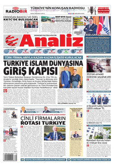 ANALİZ 19 Temmuz 2024 Gazete Manşeti Küçük