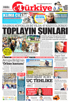 TÜRKİYE GAZETESİ 24 Temmuz 2024 Gazete Manşeti Küçük