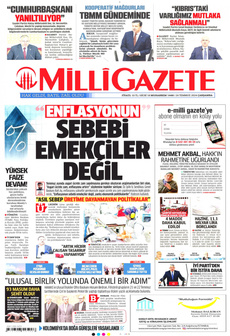 MİLLİ GAZETE 24 Temmuz 2024 Gazete Manşeti Küçük