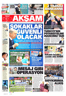 AKŞAM 25 Temmuz 2024 Gazete Manşeti Küçük