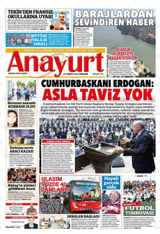 ANAYURT 25 Temmuz 2024 Gazete Manşeti Küçük