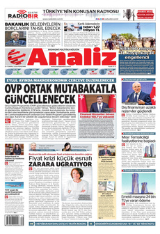 ANALİZ 25 Temmuz 2024 Gazete Manşeti Küçük