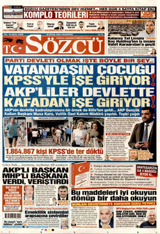 SÖZCÜ 16 Eylül 2024 Gazete Manşeti Küçük