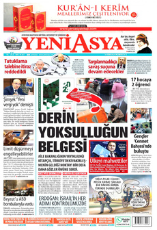 YENİ ASYA 14 Ekim 2024 Gazete Manşeti Küçük