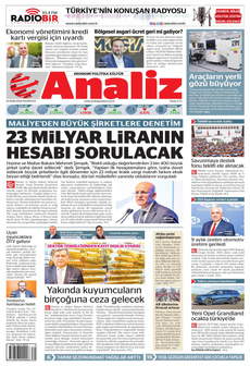 ANALİZ 14 Ekim 2024 Gazete Manşeti Küçük