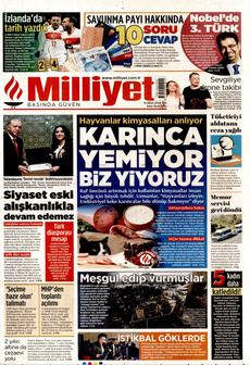 MİLLİYET 15 Ekim 2024 Gazete Manşeti Küçük