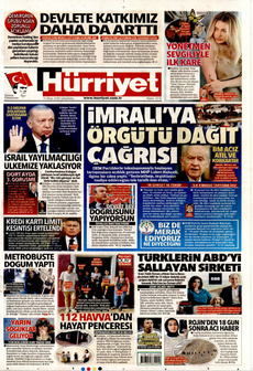 HÜRRİYET 16 Ekim 2024 Gazete Manşeti Küçük