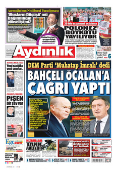 AYDINLIK GAZETESİ 16 Ekim 2024 Gazete Manşeti Küçük