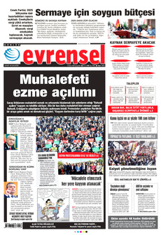 EVRENSEL 6 Kasım 2024 Gazete Manşeti Küçük