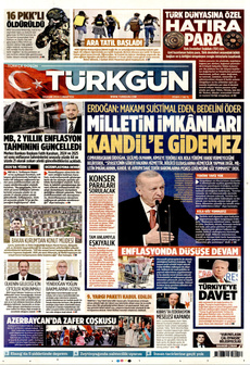 TÜRKGÜN 9 Kasım 2024 Gazete Manşeti Küçük