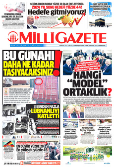 MİLLİ GAZETE 9 Kasım 2024 Gazete Manşeti Küçük