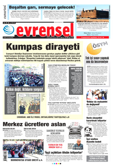 EVRENSEL 9 Kasım 2024 Gazete Manşeti Küçük