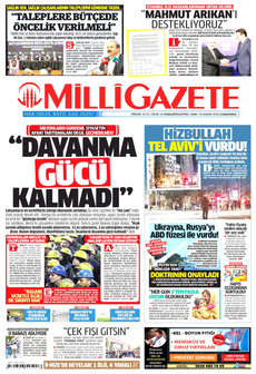 MİLLİ GAZETE 20 Kasım 2024 Gazete Manşeti Küçük