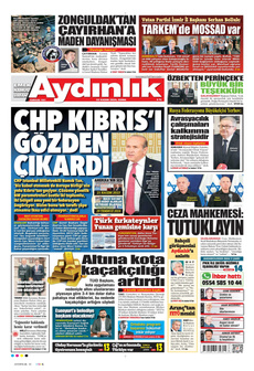 AYDINLIK GAZETESİ 22 Kasım 2024 Gazete Manşeti Küçük