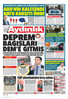 AYDINLIK GAZETESİ 26 Kasım 2024 Gazete Manşeti Küçük