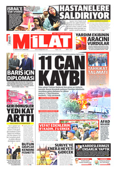 MİLAT 25 Aralık 2024 Gazete Manşeti Küçük