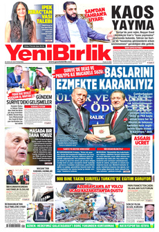 YENİBİRLİK 26 Aralık 2024 Gazete Manşeti Küçük