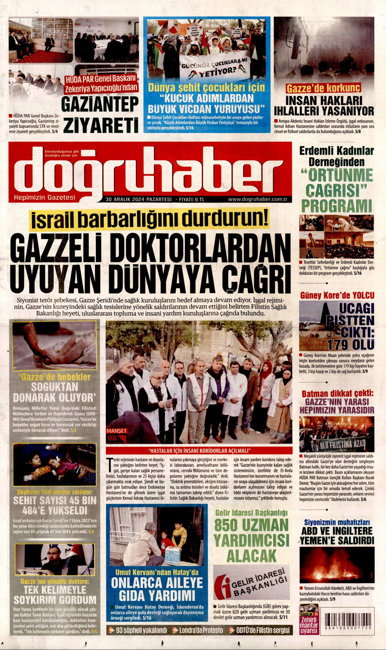 DOĞRU HABER 30 Aralık 2024 Gazete Manşeti Büyük