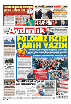 AYDINLIK GAZETESİ 7 Ocak 2025 Gazete Manşeti Küçük