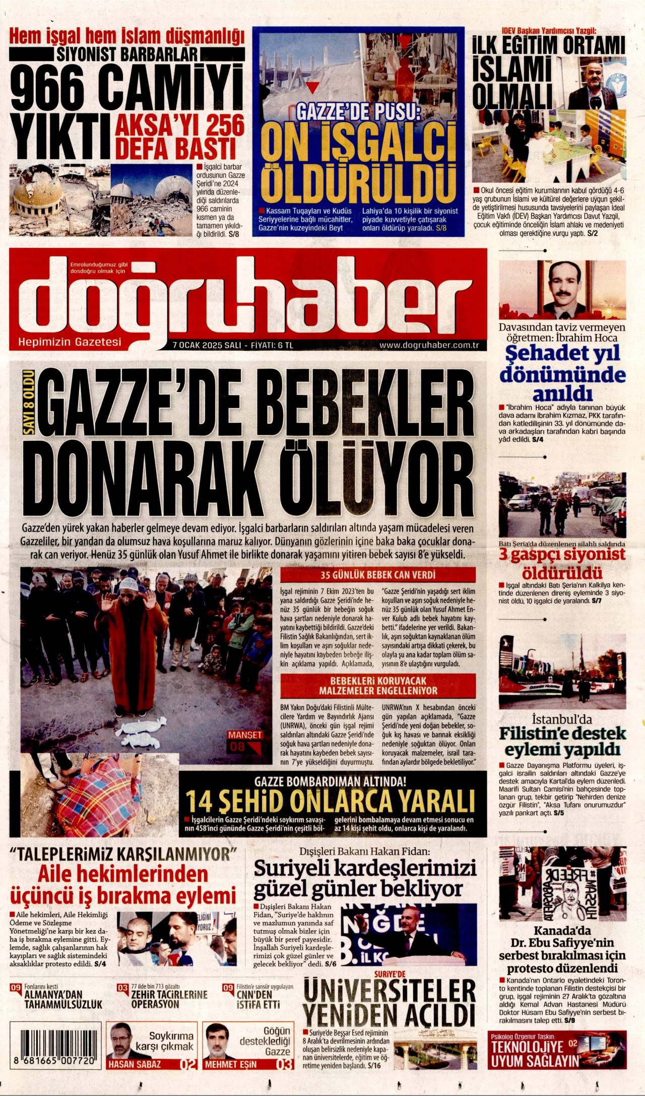 DOĞRU HABER 7 Ocak 2025 Gazete Manşeti Büyük