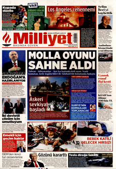 MİLLİYET 9 Ocak 2025 Gazete Manşeti Küçük