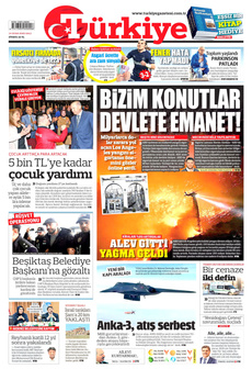 TÜRKİYE GAZETESİ 14 Ocak 2025 Gazete Manşeti Küçük