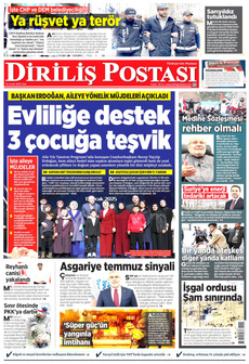 DİRİLİŞ POSTASI 14 Ocak 2025 Gazete Manşeti Küçük