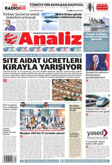 ANALİZ 14 Ocak 2025 Gazete Manşeti Küçük