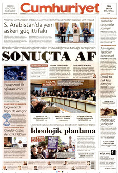 CUMHURİYET 8 Ağustos 2026 Gazete Manşeti Küçük