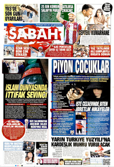 SABAH 9 Ağustos 2026 Gazete Manşeti Küçük