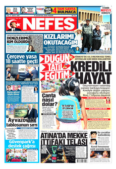 NEFES 9 Ağustos 2026 Gazete Manşeti Küçük