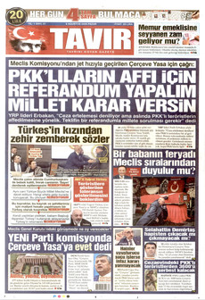 TAVIR GAZETESİ 9 Ağustos 2026 Gazete Manşeti Küçük